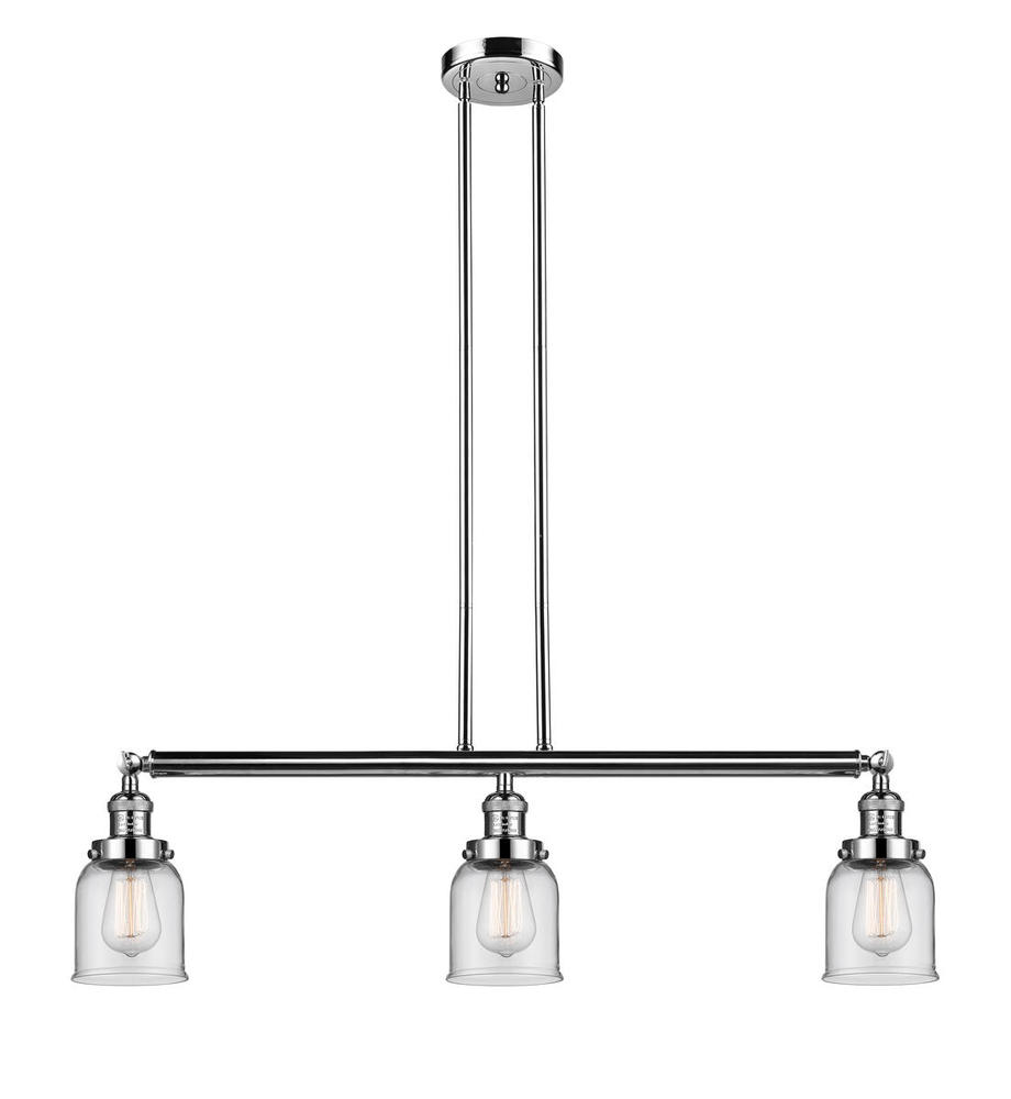 Bell - 3 Light - 38 inch - Polished Nickel - Stem Hung - Adjustable Island Light