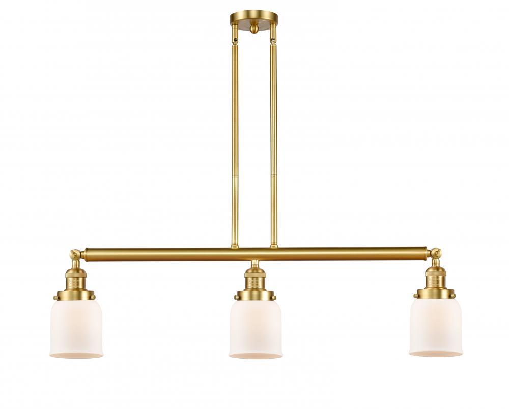 Bell - 3 Light - 38 inch - Satin Gold - Stem Hung - Adjustable Island Light