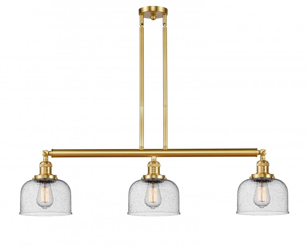 Bell - 3 Light - 41 inch - Satin Gold - Stem Hung - Adjustable Island Light