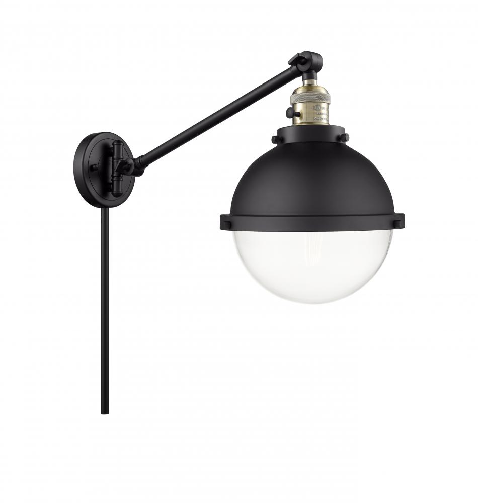 Hampden - 1 Light - 9 inch - Black Antique Brass -Adjustable Swing Arm