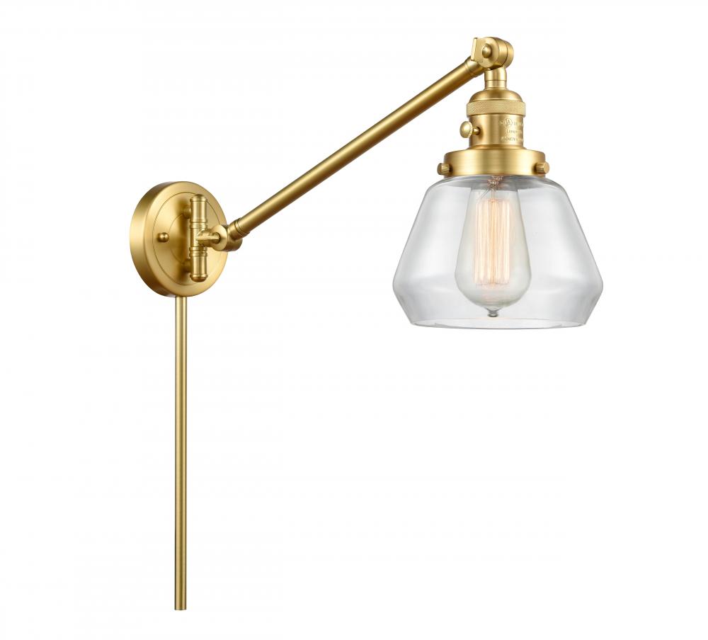Fulton - 1 Light - 8 inch - Satin Gold -Adjustable Swing Arm