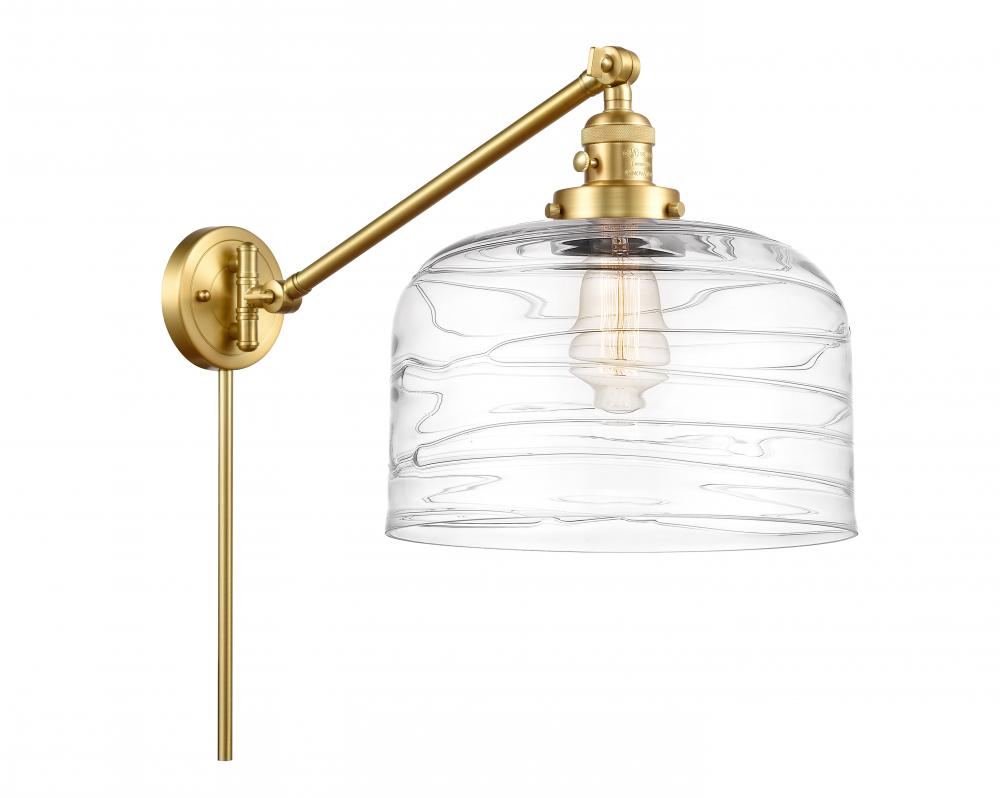 Bell - 1 Light - 12 inch - Satin Gold -Adjustable Swing Arm