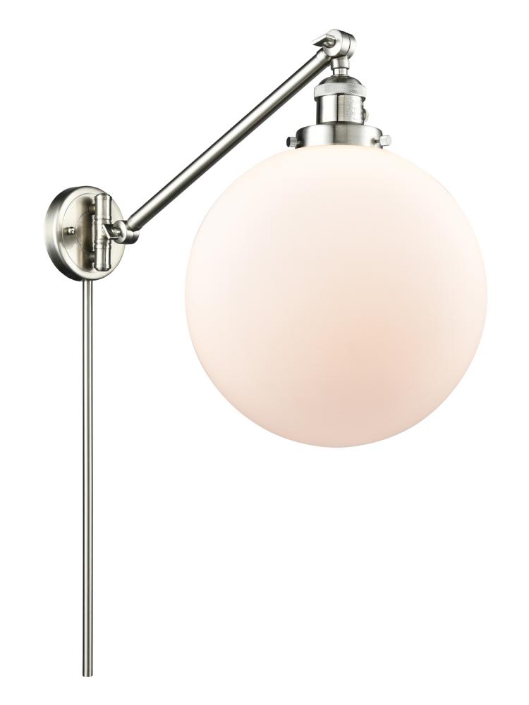 Beacon - 1 Light - 12 inch - Brushed Satin Nickel -Adjustable Swing Arm