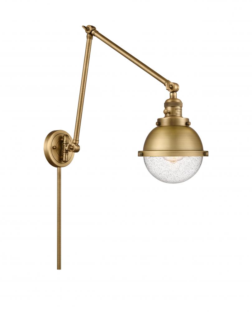 Hampden - 1 Light - 7 inch - Brushed Brass -Adjustable Swing Arm