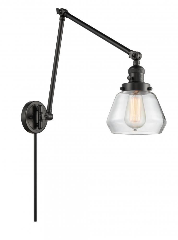 Fulton - 1 Light - 8 inch - Matte Black -Adjustable Swing Arm
