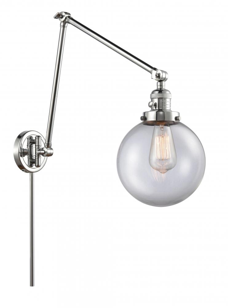 Beacon - 1 Light - 8 inch - Polished Chrome -Adjustable Swing Arm