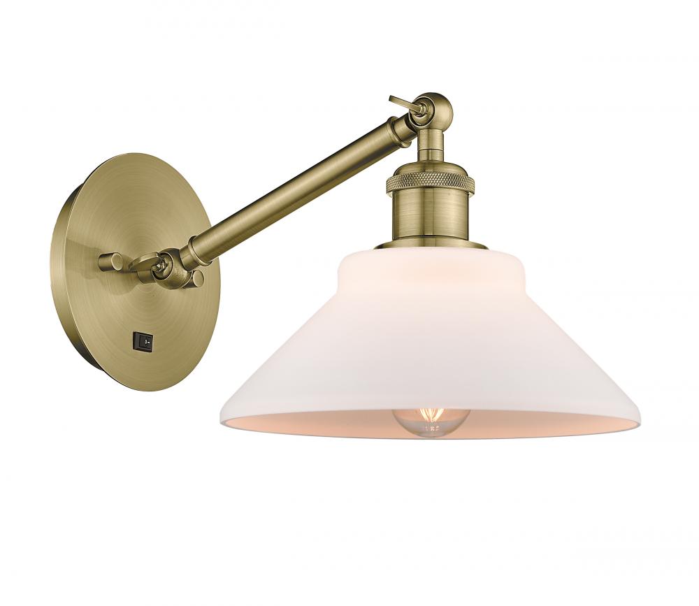 Orwell - 1 Light - 8 inch - Antique Brass - Adjustable Sconce
