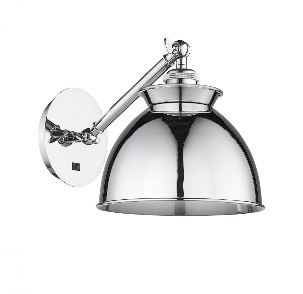 Adirondack - 1 Light - 8 inch - Polished Chrome - Adjustable Sconce