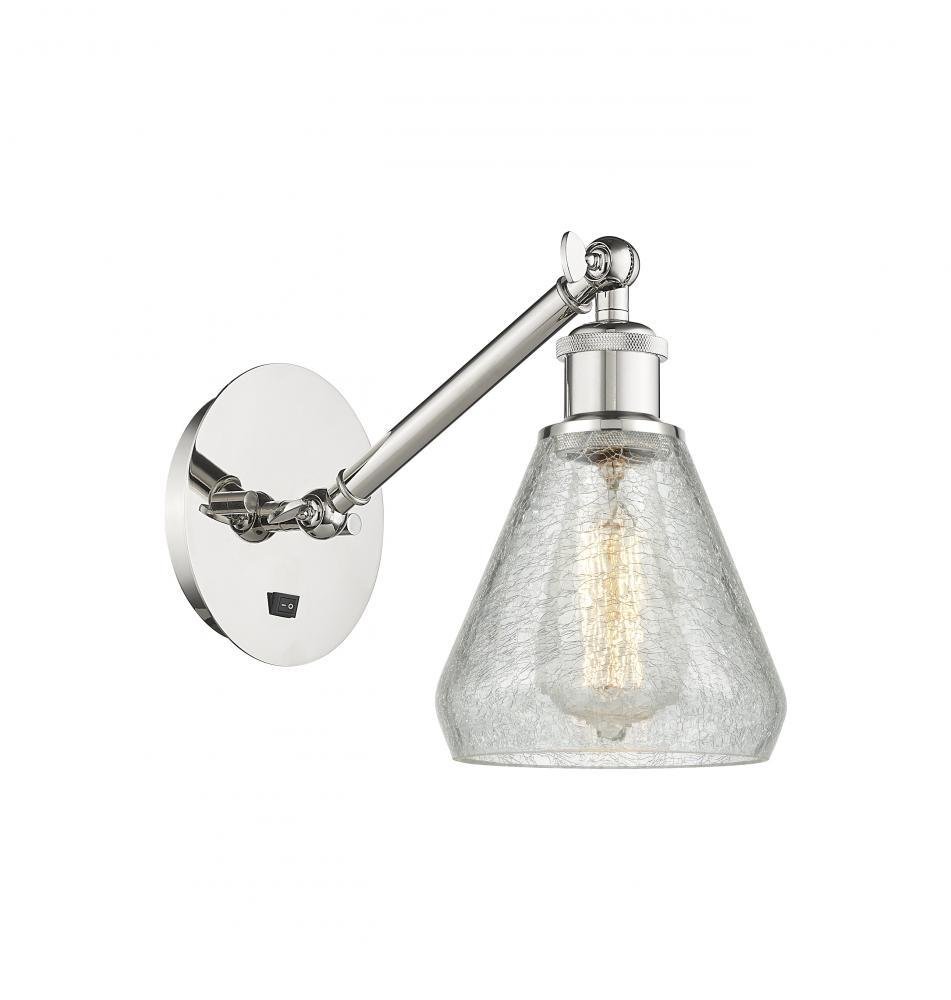 Conesus - 1 Light - 6 inch - Polished Nickel - Adjustable Sconce