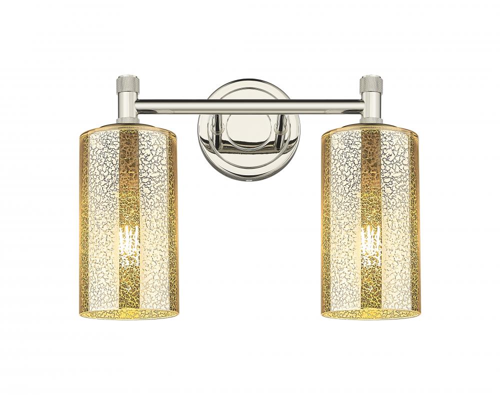 Crown Point - 2 Light - 14 inch - Polished Nickel - Bath Vanity Light
