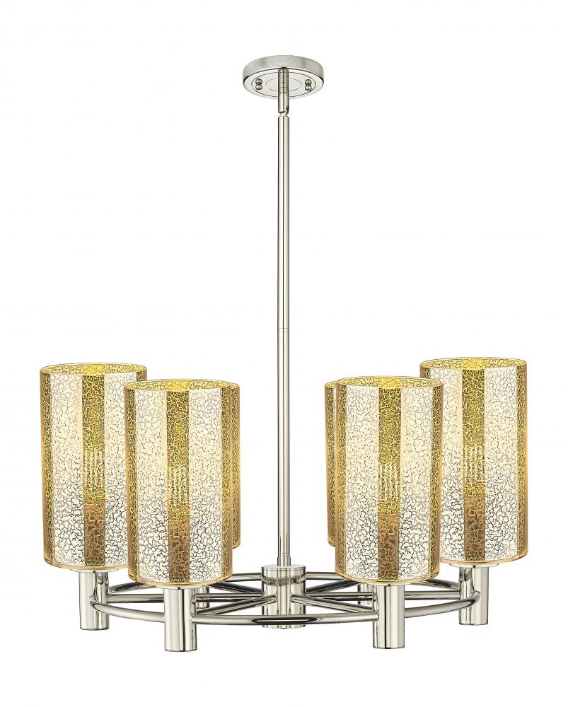 Crown Point - 6 Light - 24 inch - Polished Nickel - Chandelier