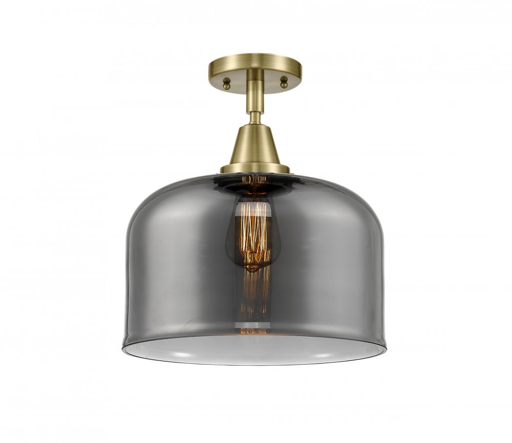 Bell - 1 Light - 12 inch - Antique Brass - Flush Mount
