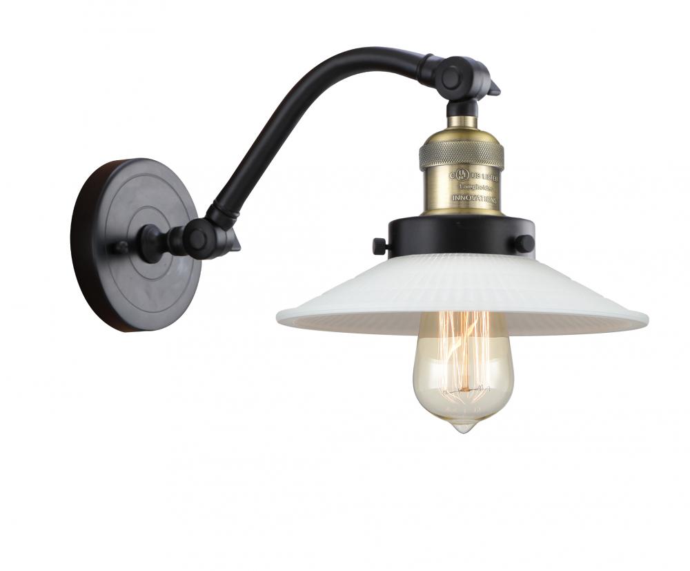 Halophane - 1 Light - 9 inch - Black Antique Brass - Adjustable Sconce