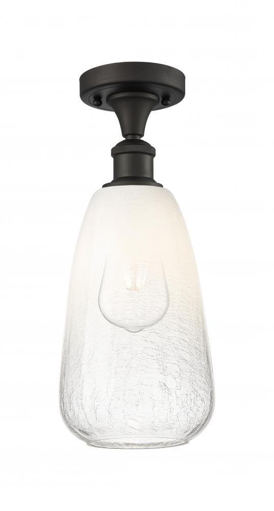 Brookhaven Almond - 1 Light - 6 inch - Oil Rubbed Bronze - Semi-Flush Mount