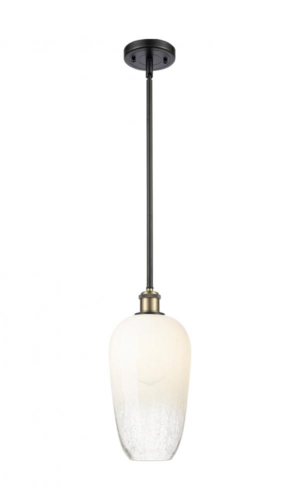 Brookhaven Flute - 1 Light - 7 inch - Black Antique Brass - Stem hung - Mini Pendant