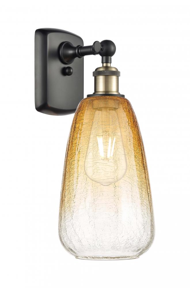 Brookhaven Almond - 1 Light - 6 inch - Black Antique Brass - Sconce