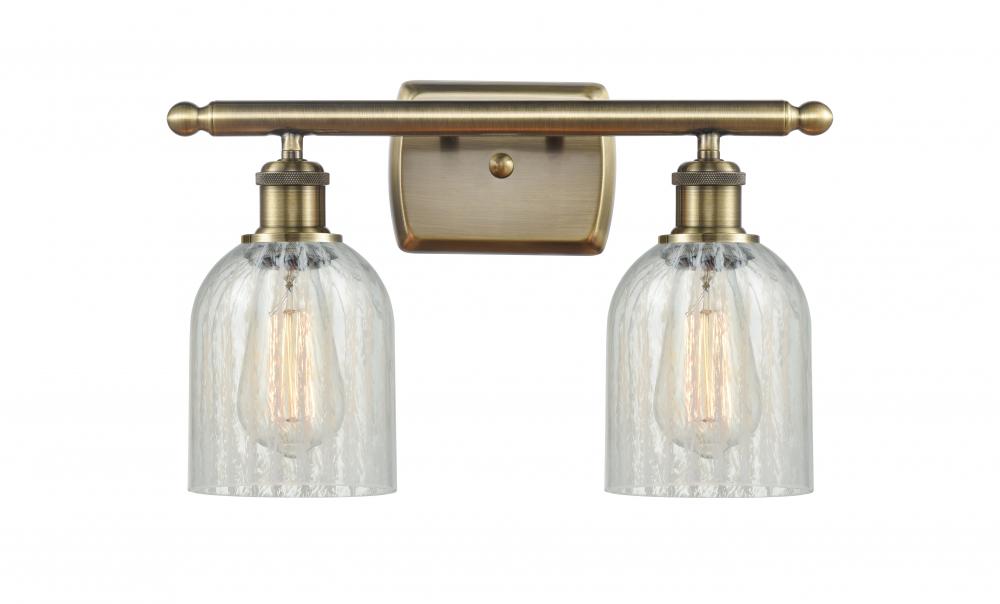 Caledonia - 2 Light - 15 inch - Antique Brass - Bath Vanity Light