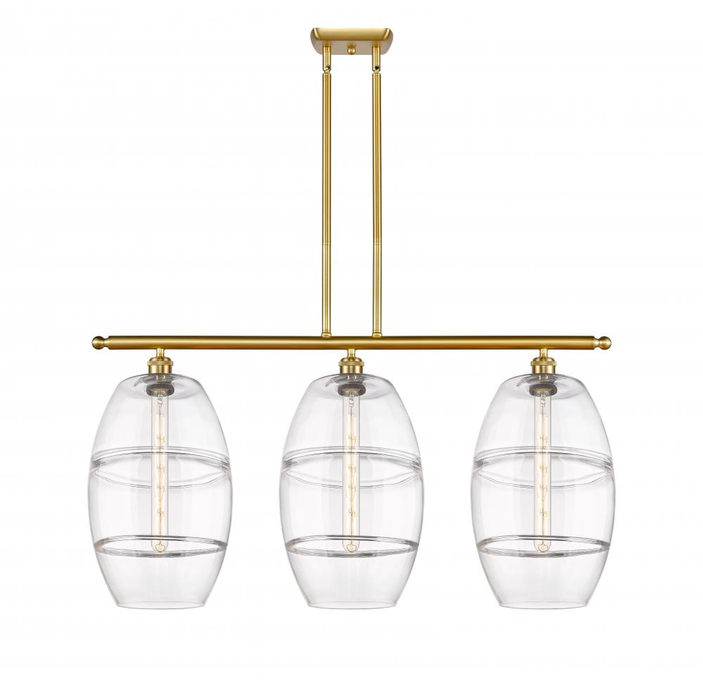 Vaz - 3 Light - 37 inch - Satin Gold - Cord hung - Island Light