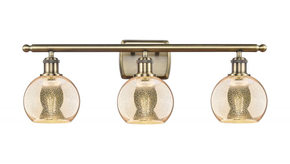 Athens - 3 Light - 26 inch - Antique Brass - Bath Vanity Light