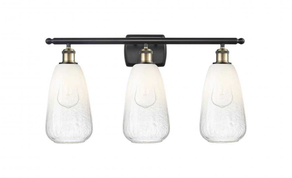 Brookhaven Almond - 3 Light - 26 inch - Black Antique Brass - Bath Vanity Light