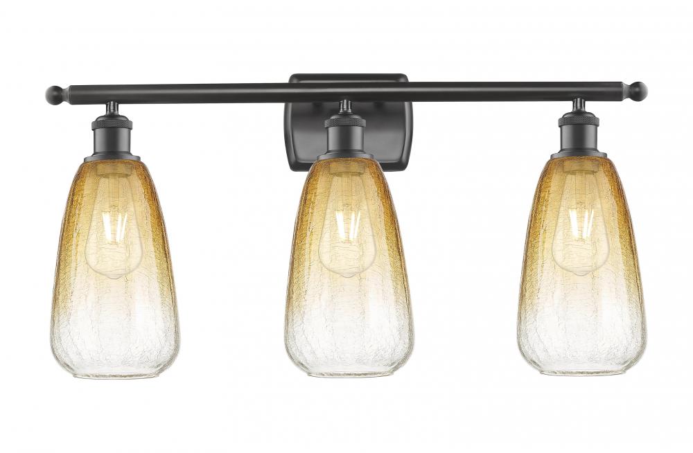 Brookhaven Almond - 3 Light - 26 inch - Oil Rubbed Bronze - Bath Vanity Light