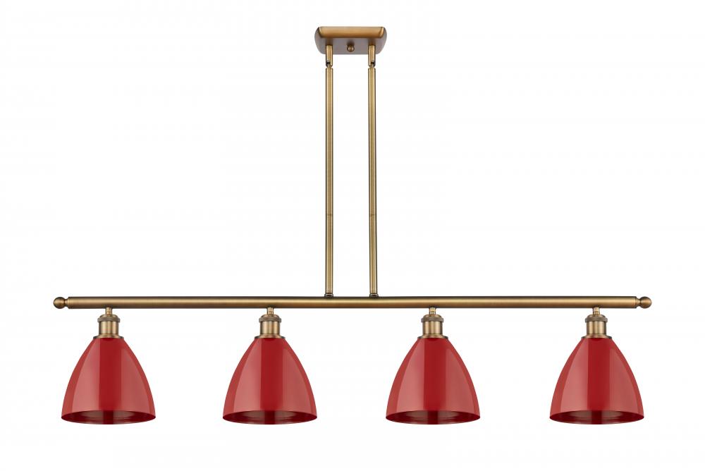 Plymouth - 4 Light - 48 inch - Brushed Brass - Cord hung - Island Light