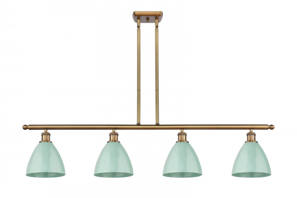 Plymouth - 4 Light - 48 inch - Brushed Brass - Cord hung - Island Light