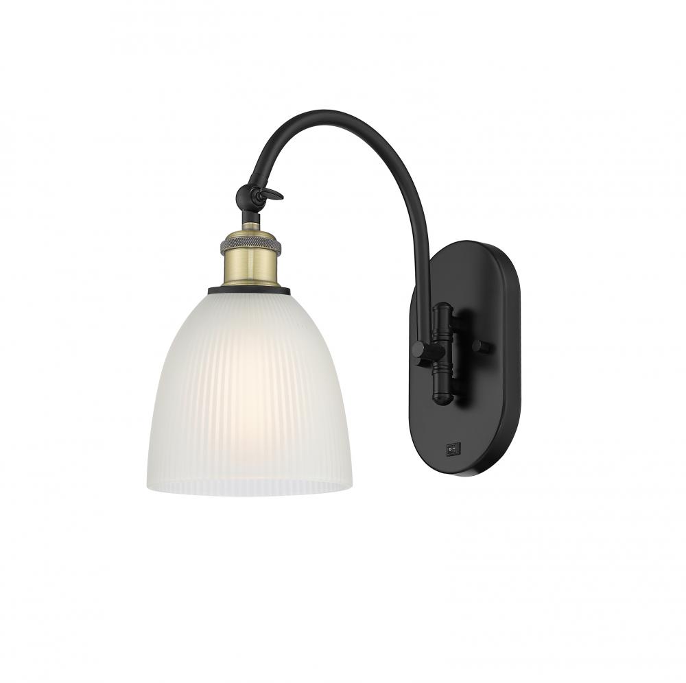 Castile - 1 Light - 6 inch - Black Antique Brass - Adjustable Swing Arm