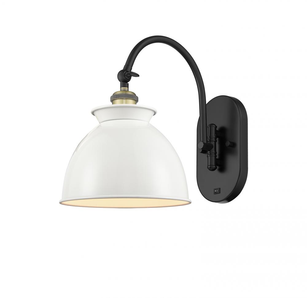 Adirondack - 1 Light - 8 inch - Black Antique Brass - Adjustable Swing Arm