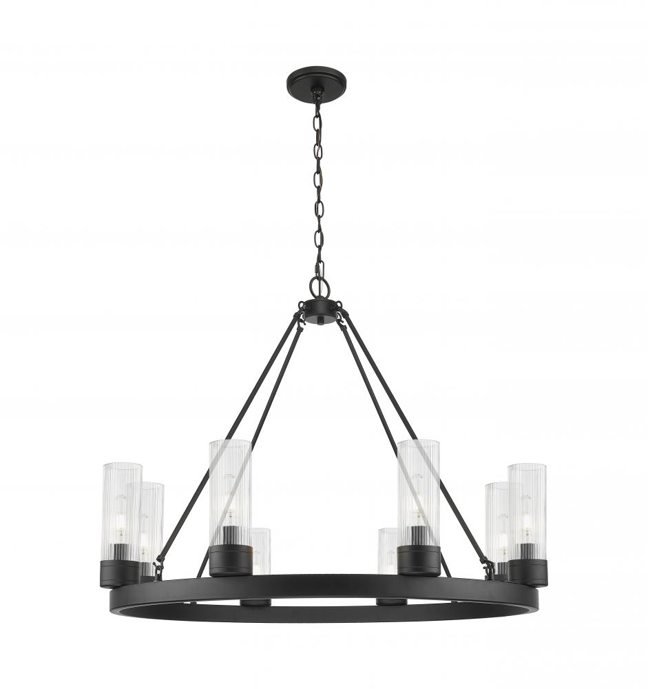 Boreas - 6 Light - 36 inch - Matte Black - Chandelier
