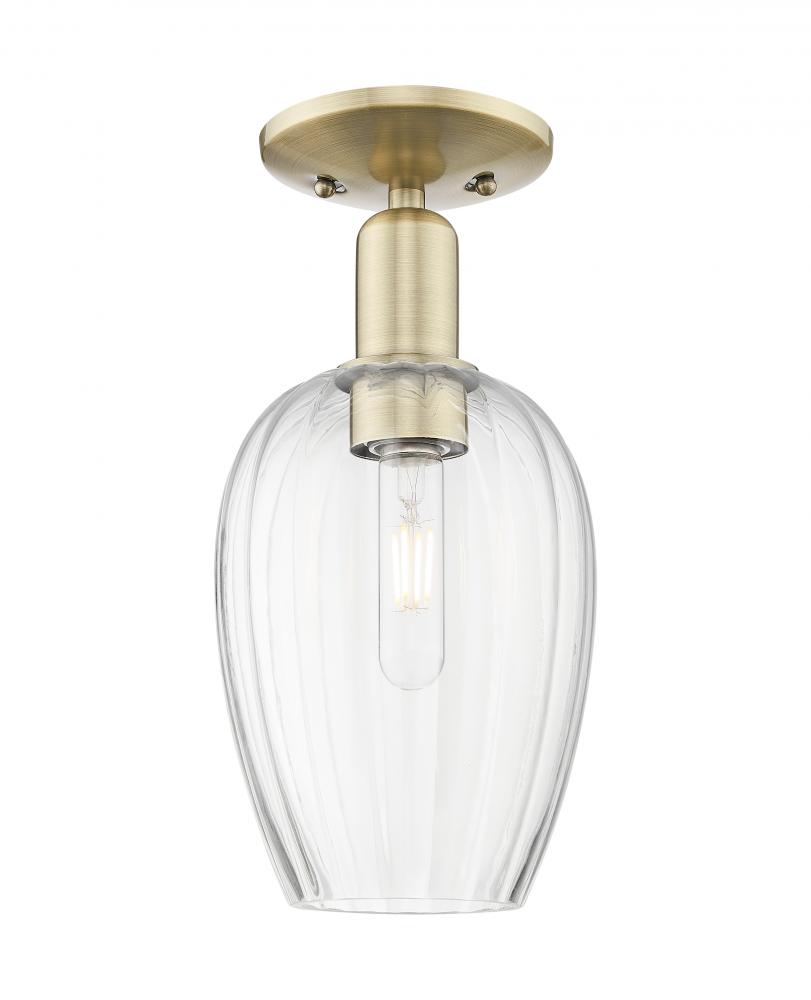 Preston - 1 Light - 6 inch - Antique Brass - Semi-Flush Mount