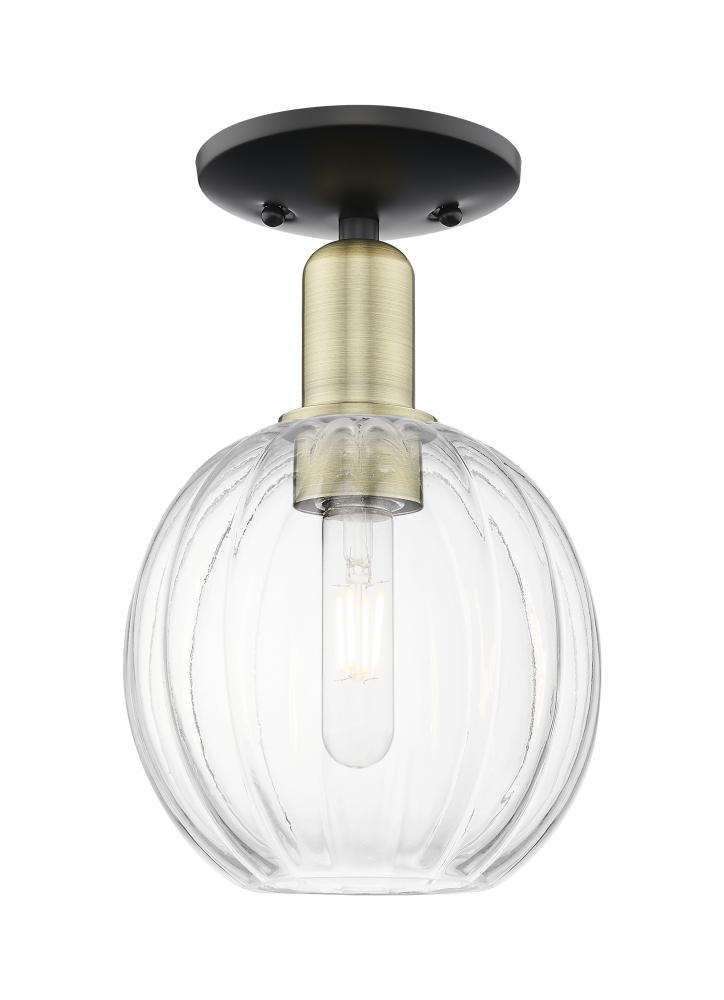 Preston - 1 Light - 6 inch - Black Antique Brass - Semi-Flush Mount