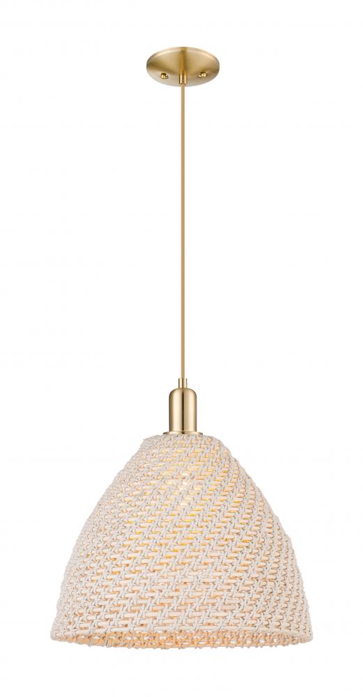 Bristol Natural - 1 Light - 6 inch - Brushed Champagne Bronze - Cord hung - Mini Pendant