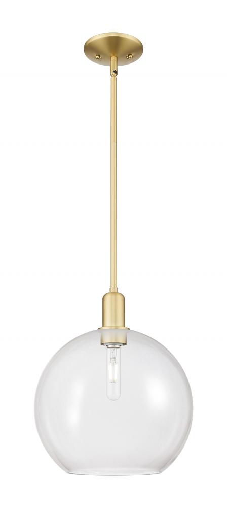 Athens - 1 Light - 12 inch - Satin Gold - Stem hung - Mini Pendant