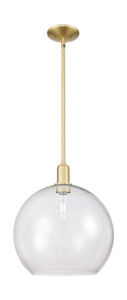 Athens - 1 Light - 14 inch - Satin Gold - Stem hung - Mini Pendant