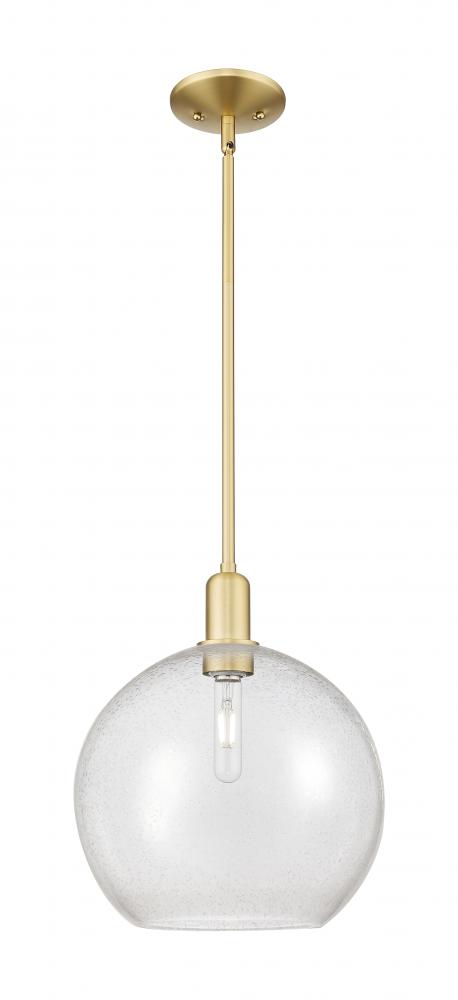 Athens - 1 Light - 12 inch - Satin Gold - Stem hung - Mini Pendant