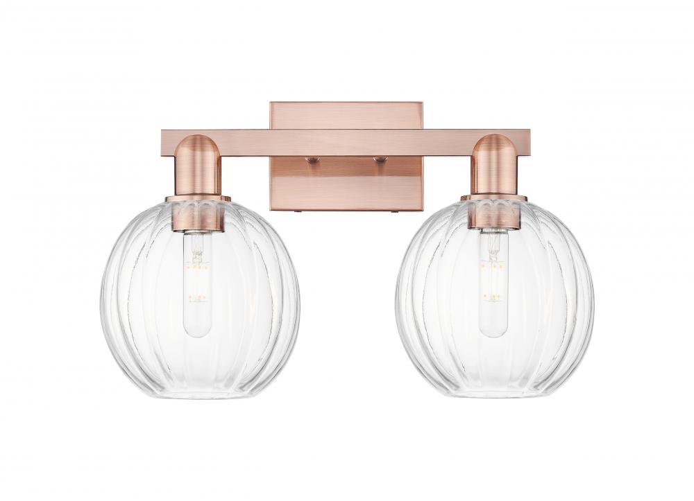 Preston - 2 Light - 16 inch - Antique Copper - Bath Vanity Light