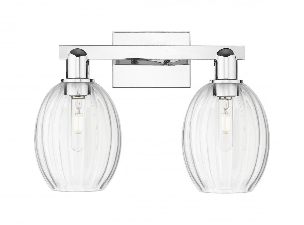 Preston - 2 Light - 16 inch - Polished Chrome - Bath Vanity Light