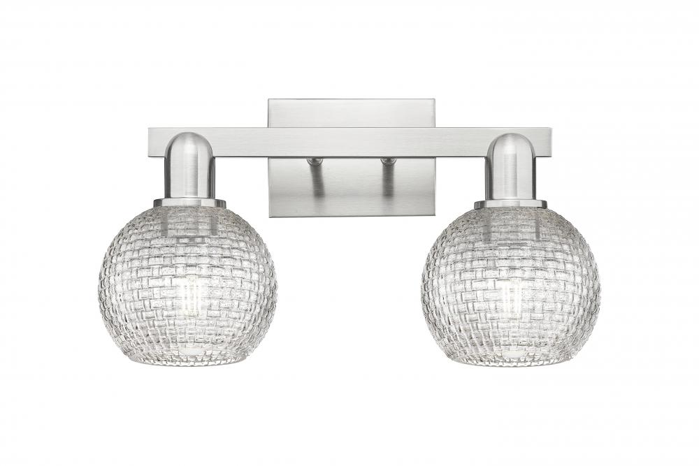 Athens - 2 Light - 17 inch - Brushed Satin Nickel - Bath Vanity Light