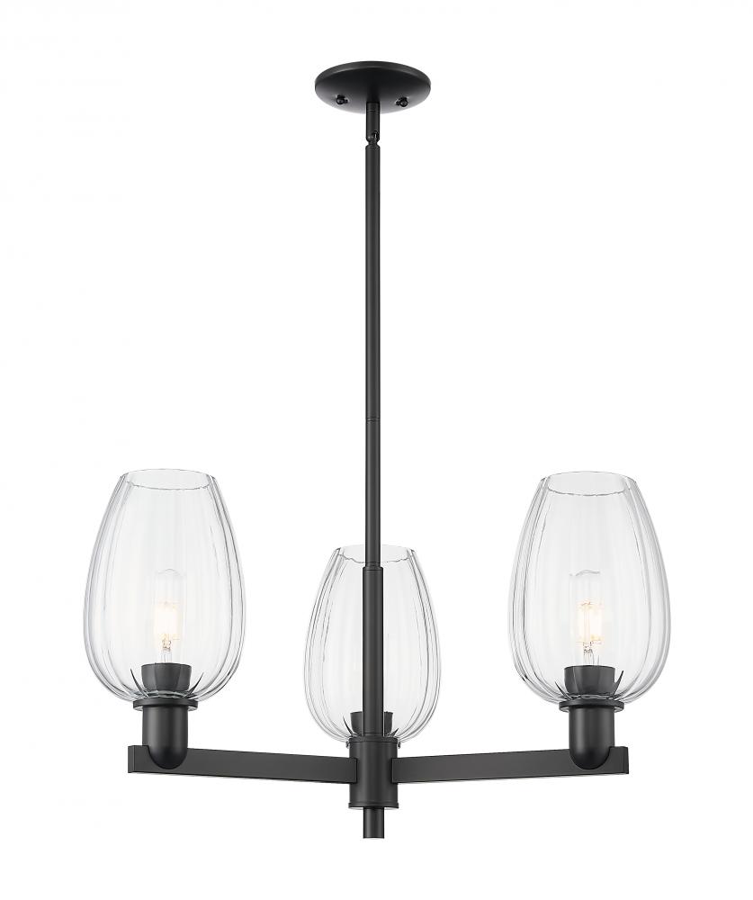 Preston - 3 Light - 18 inch - Matte Black - Flush Mount