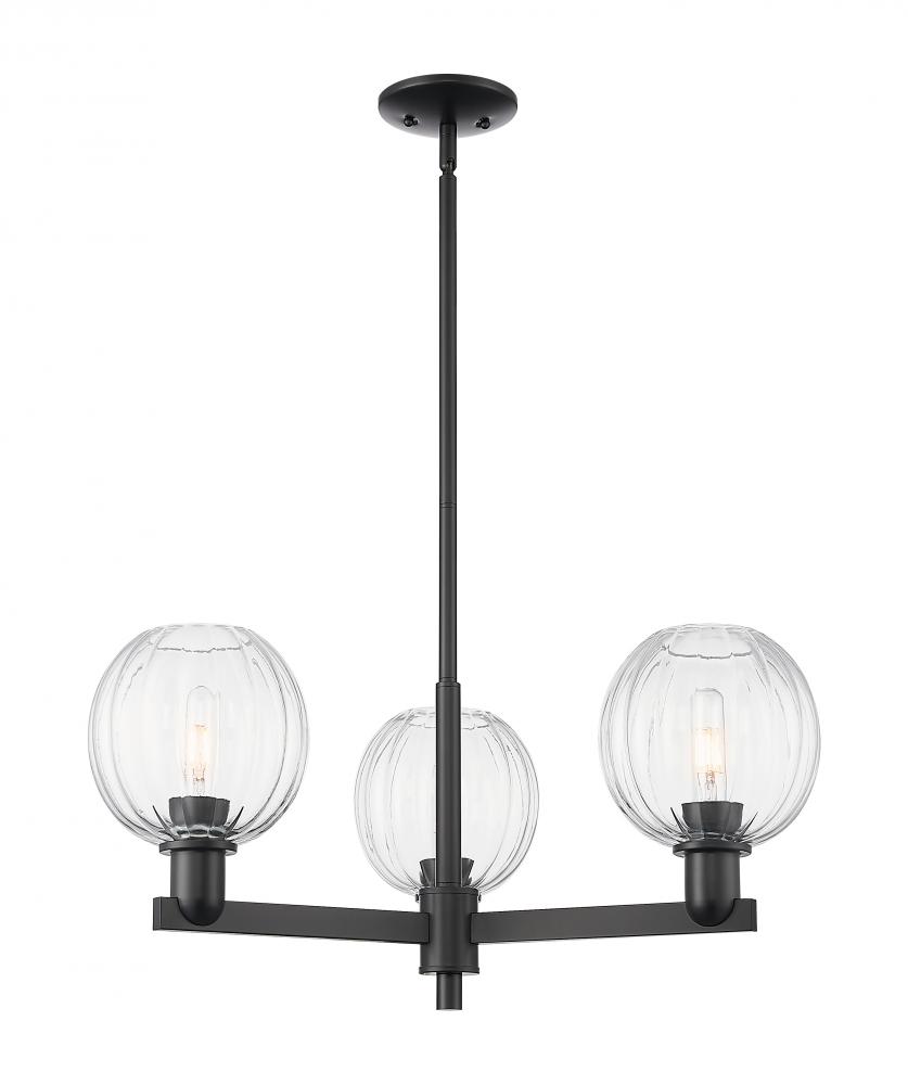 Preston - 3 Light - 18 inch - Matte Black - Flush Mount