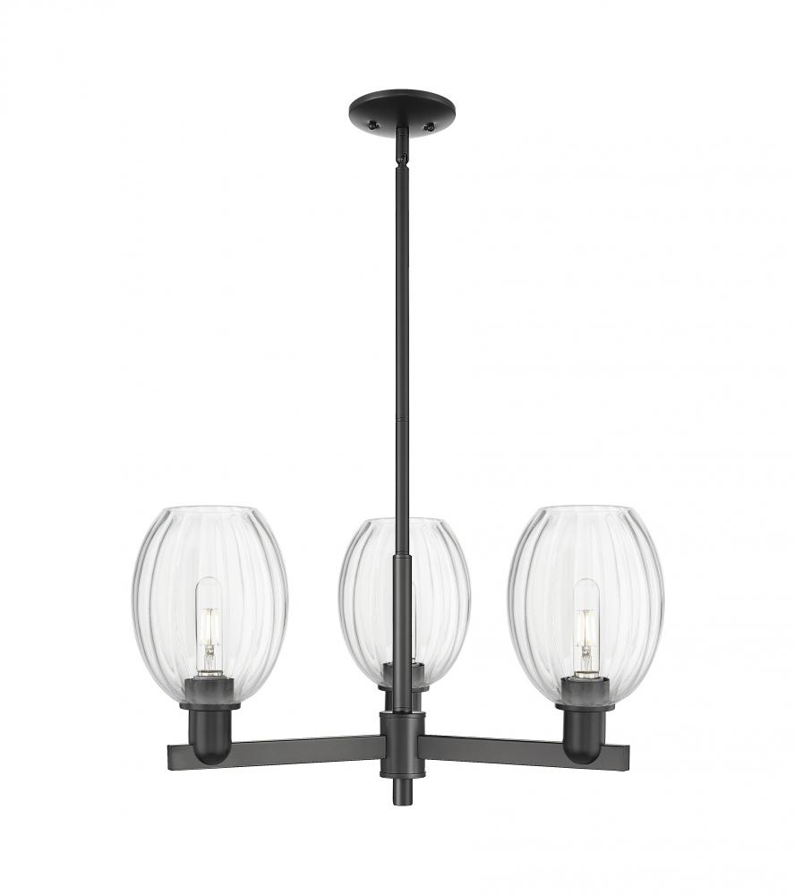 Preston - 3 Light - 18 inch - Matte Black - Flush Mount