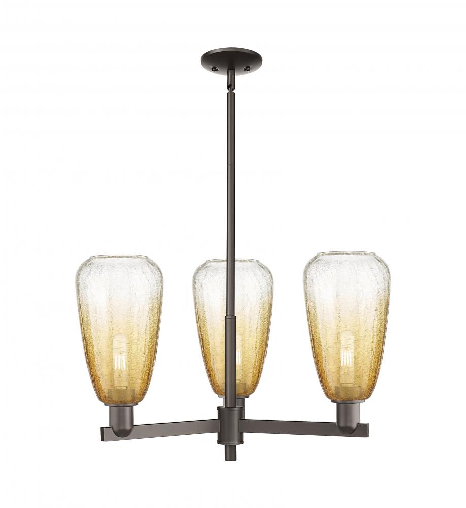 Brookhaven Almond - 3 Light - 18 inch - Oil Rubbed Bronze - Flush Mount