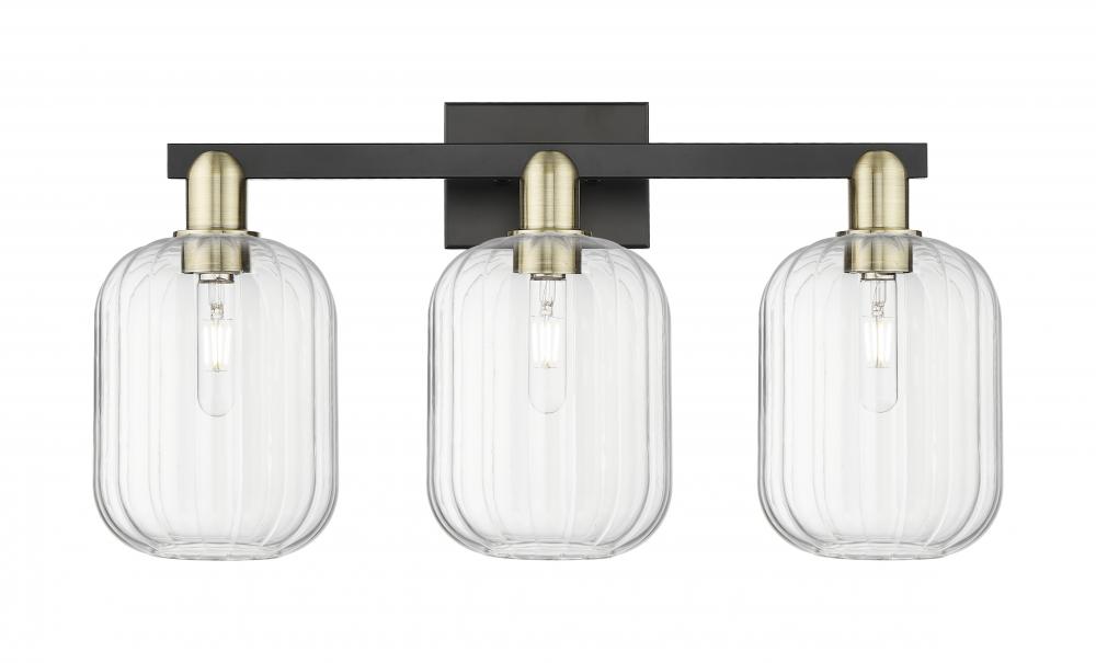Preston - 3 Light - 26 inch - Black Antique Brass - Bath Vanity Light