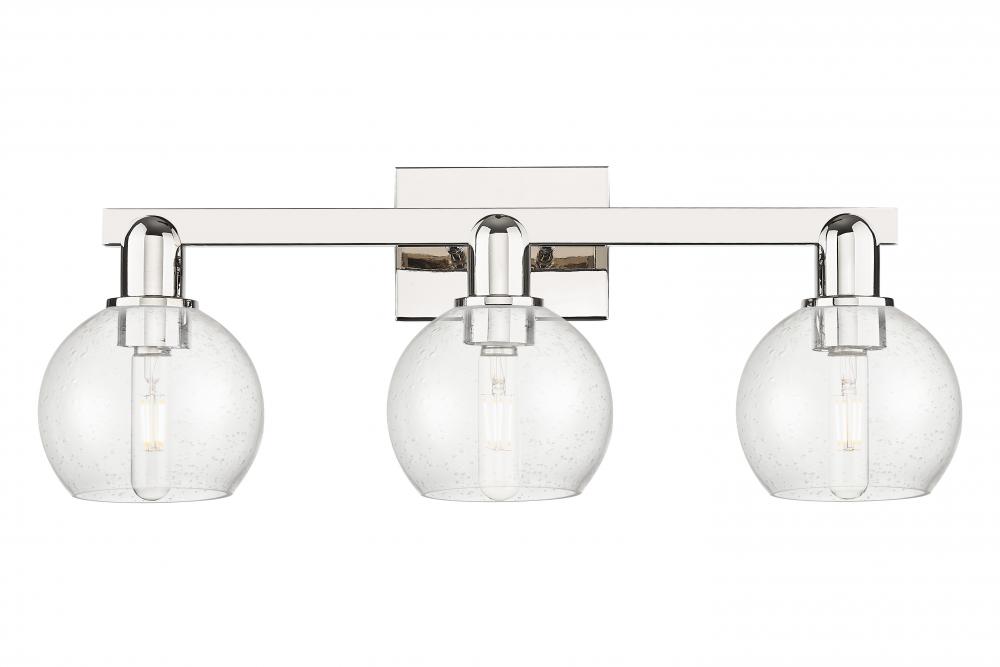 Athens - 3 Light - 25 inch - Polished Nickel - Bath Vanity Light
