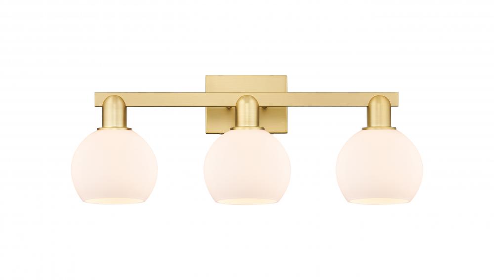 Athens - 3 Light - 25 inch - Satin Gold - Bath Vanity Light
