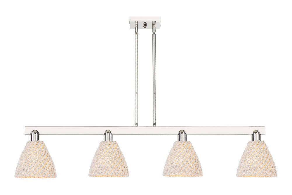 Bristol Natural - 4 Light - 48 inch - Polished Nickel - Cord hung - Island Light