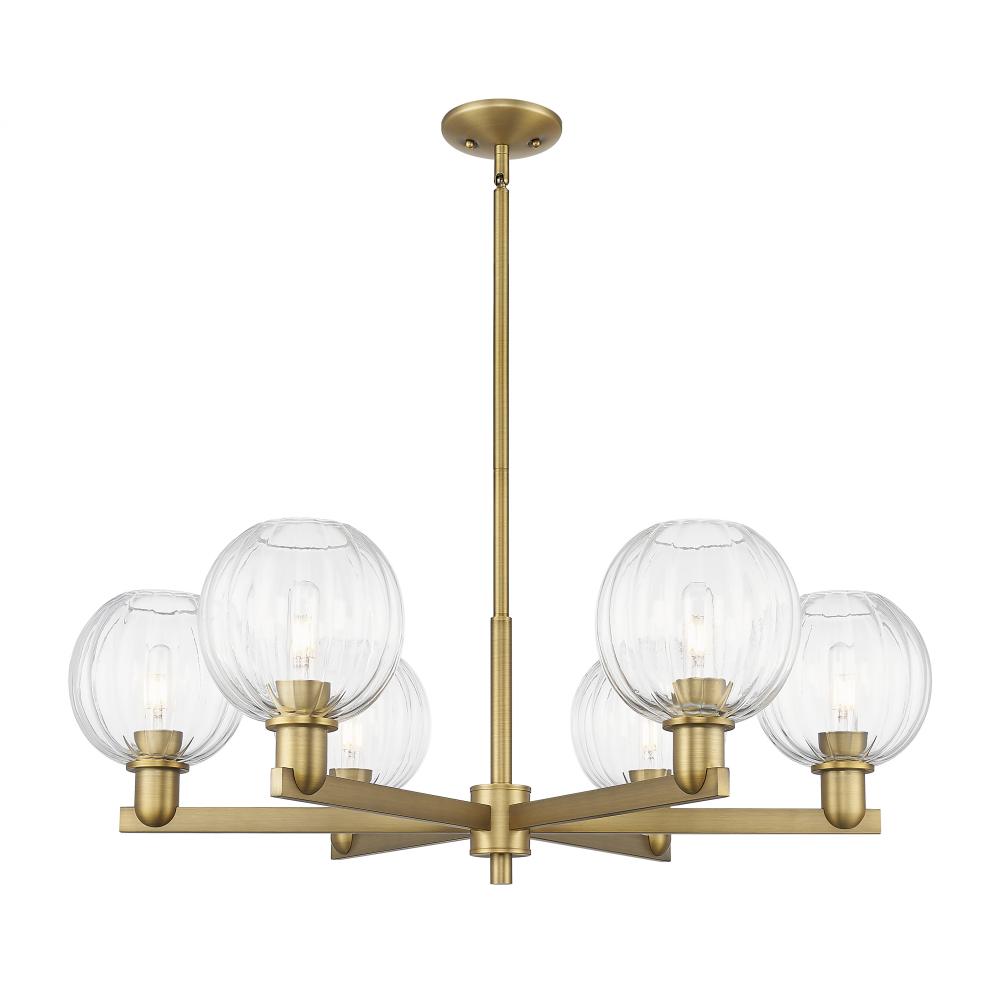 Preston - 6 Light - 24 inch - Brushed Brass - Chandelier