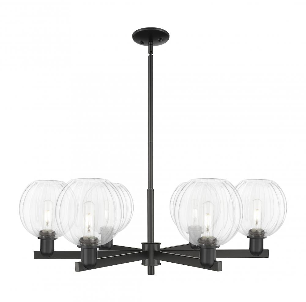 Preston - 6 Light - 24 inch - Matte Black - Chandelier