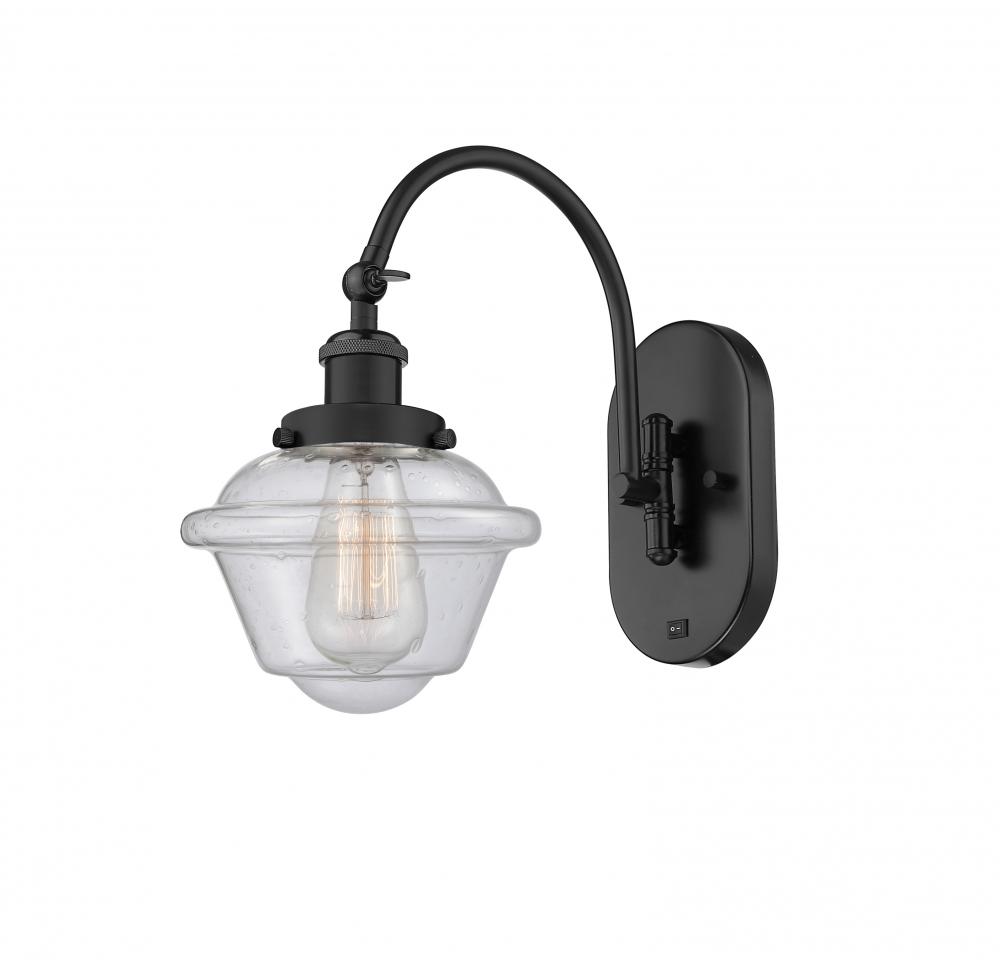 Oxford - 1 Light - 8 inch - Matte Black - Adjustable Swing Arm